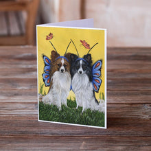 Load image into Gallery viewer, Papillon Butterflies Greeting Cards -  Blank Note Cards – 8-Pack of Artist-Designed Cards with Envelopes