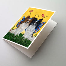 Load image into Gallery viewer, Papillon Butterflies Greeting Cards -  Blank Note Cards – 8-Pack of Artist-Designed Cards with Envelopes