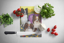 Load image into Gallery viewer, Papillon Party Pals Glass Cutting Boards – Durable, Decorative Kitchen Art Large PPP3144LCB