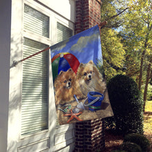 Load image into Gallery viewer, Pomeranian Beach Flag Canvas House Size PPP3145CHF