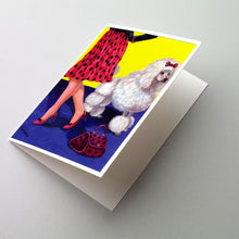 Load image into Gallery viewer, Poodle High Maintenance Greeting Cards -  Blank Note Cards – 8-Pack of Artist-Designed Cards with Envelopes