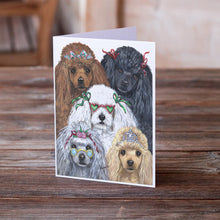 Load image into Gallery viewer, Poodle Oodles Greeting Cards -  Blank Note Cards – 8-Pack of Artist-Designed Cards with Envelopes