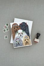Load image into Gallery viewer, Poodle Oodles Greeting Cards -  Blank Note Cards – 8-Pack of Artist-Designed Cards with Envelopes