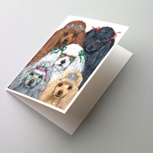 Load image into Gallery viewer, Poodle Oodles Greeting Cards -  Blank Note Cards – 8-Pack of Artist-Designed Cards with Envelopes