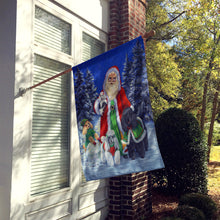 Load image into Gallery viewer, Poodle Christmas Santa Flag Canvas House Size PPP3150CHF
