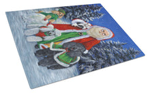 Load image into Gallery viewer, Poodle Christmas Santa Glass Cutting Boards – Durable, Decorative Kitchen Art Large PPP3150LCB