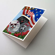 Load image into Gallery viewer, Poodle USA Greeting Cards -  Blank Note Cards – 8-Pack of Artist-Designed Cards with Envelopes