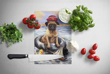 Load image into Gallery viewer, Pug Ahoy Sailor Glass Cutting Boards – Durable, Decorative Kitchen Art Large PPP3153LCB