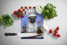 Load image into Gallery viewer, Pug Veggie Chef Glass Cutting Boards – Durable, Decorative Kitchen Art Large PPP3155LCB