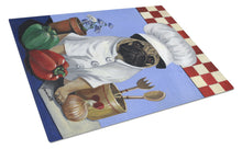 Load image into Gallery viewer, Pug Veggie Chef Glass Cutting Boards – Durable, Decorative Kitchen Art Large PPP3155LCB