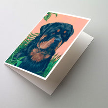 Load image into Gallery viewer, Rottweiler Greeting Cards -  Blank Note Cards – 8-Pack of Artist-Designed Cards with Envelopes