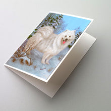 Load image into Gallery viewer, Samoyed Happiness Greeting Cards -  Blank Note Cards – 8-Pack of Artist-Designed Cards with Envelopes