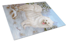 Load image into Gallery viewer, Samoyed Happiness Glass Cutting Boards – Durable, Decorative Kitchen Art Large PPP3157LCB