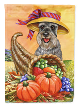 Load image into Gallery viewer, Schnauzer Autumn Flag Canvas House Size PPP3158CHF
