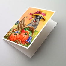 Load image into Gallery viewer, Schnauzer Autumn Greeting Cards -  Blank Note Cards – 8-Pack of Artist-Designed Cards with Envelopes