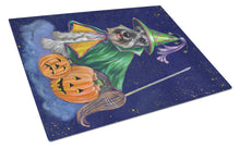 Load image into Gallery viewer, Schnauzer Halloween Good Witch Glass Cutting Boards – Durable, Decorative Kitchen Art Large PPP3159LCB