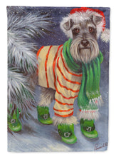 Load image into Gallery viewer, Schnauzer Christmas Green Boots Flag Canvas House Size PPP3160CHF