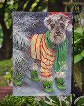 Load image into Gallery viewer, Schnauzer Christmas Green Boots Garden Flag – Decorative Outdoor Yard Flag PPP3160GF