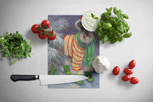 Load image into Gallery viewer, Schnauzer Christmas Green Boots Glass Cutting Boards – Durable, Decorative Kitchen Art Large PPP3160LCB