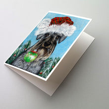 Load image into Gallery viewer, Schnauzer Christmas Pure at Heart Greeting Cards -  Blank Note Cards – 8-Pack of Artist-Designed Cards with Envelopes