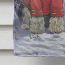 Load image into Gallery viewer, Schnauzer Christmas Snow Dog Flag Canvas House Size PPP3165CHF