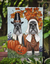 Load image into Gallery viewer, Schnauzer Thanksgiving Pilgrims Garden Flag – Decorative Outdoor Yard Flag PPP3167GF