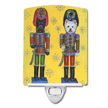 Load image into Gallery viewer, Scottie and Westie Christmas Nutcrackers Ceramic Night Light PPP3169CNL
