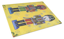 Load image into Gallery viewer, Scottie and Westie Christmas Nutcrackers Glass Cutting Boards – Durable, Decorative Kitchen Art Large PPP3169LCB