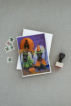 Load image into Gallery viewer, Scottie Halloween Haunted House Greeting Cards -  Blank Note Cards – 8-Pack of Artist-Designed Cards with Envelopes