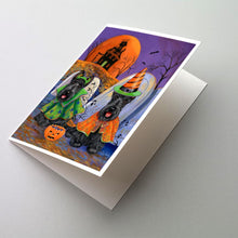 Load image into Gallery viewer, Scottie Halloween Haunted House Greeting Cards -  Blank Note Cards – 8-Pack of Artist-Designed Cards with Envelopes