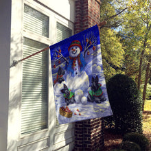Load image into Gallery viewer, Scottie Christmas Snowman Flag Canvas House Size PPP3184CHF