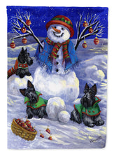Load image into Gallery viewer, Scottie Christmas Snowman Flag Canvas House Size PPP3184CHF