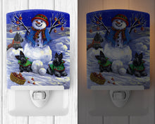 Load image into Gallery viewer, Scottie Christmas Snowman Ceramic Night Light PPP3184CNL