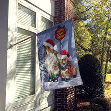 Load image into Gallery viewer, Sheltie Christmas Santa Stop Flag Canvas House Size PPP3188CHF