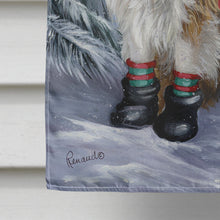 Load image into Gallery viewer, Sheltie Christmas Santa Stop Flag Canvas House Size PPP3188CHF