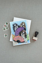 Load image into Gallery viewer, Shih Tzu Top Fans Greeting Cards -  Blank Note Cards – 8-Pack of Artist-Designed Cards with Envelopes