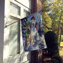 Load image into Gallery viewer, Wheaten Terrier Christmas Snowdog Flag Canvas House Size PPP3194CHF