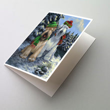 Load image into Gallery viewer, Wheaten Terrier Christmas Snowdog Greeting Cards -  Blank Note Cards – 8-Pack of Artist-Designed Cards with Envelopes
