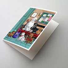 Load image into Gallery viewer, Dogs Vet Visit Greeting Cards -  Blank Note Cards – 8-Pack of Artist-Designed Cards with Envelopes