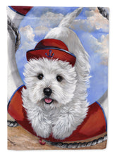 Load image into Gallery viewer, Westie Ahoy Sailor Flag Canvas House Size PPP3197CHF