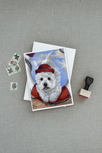 Load image into Gallery viewer, Westie Ahoy Sailor Greeting Cards -  Blank Note Cards – 8-Pack of Artist-Designed Cards with Envelopes