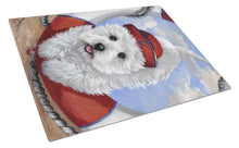 Load image into Gallery viewer, Westie Ahoy Sailor Glass Cutting Boards – Durable, Decorative Kitchen Art Large PPP3197LCB