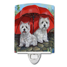 Load image into Gallery viewer, Westie April Showers Ceramic Night Light PPP3198CNL