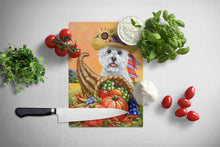 Load image into Gallery viewer, Westie Autumn Glass Cutting Boards – Durable, Decorative Kitchen Art Large PPP3200LCB
