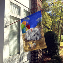 Load image into Gallery viewer, Westie Beach Baby Flag Canvas House Size PPP3202CHF