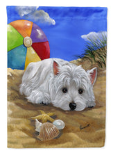 Load image into Gallery viewer, Westie Beach Baby Garden Flag – Decorative Outdoor Yard Flag PPP3202GF