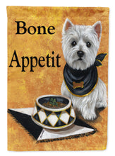 Load image into Gallery viewer, Westie Bone Appetit Garden Flag – Decorative Outdoor Yard Flag PPP3203GF