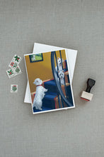 Load image into Gallery viewer, Westie Going Up Greeting Cards -  Blank Note Cards – 8-Pack of Artist-Designed Cards with Envelopes