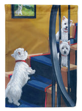 Load image into Gallery viewer, Westie Going Up Garden Flag – Decorative Outdoor Yard Flag PPP3204GF