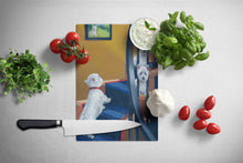 Load image into Gallery viewer, Westie Going Up Glass Cutting Boards – Durable, Decorative Kitchen Art Large PPP3204LCB